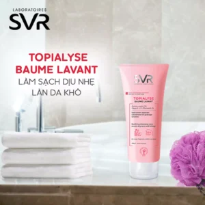 Sữa rửa mặt SVR màu hồng Topialyse Gel Lavant - cho làn da khô, với nhiều thành phần hữu hiệu giúp làm da khỏe mạnh, nuôi dưỡng tối ưu, giảm tình trạng da khô nứt nẻ