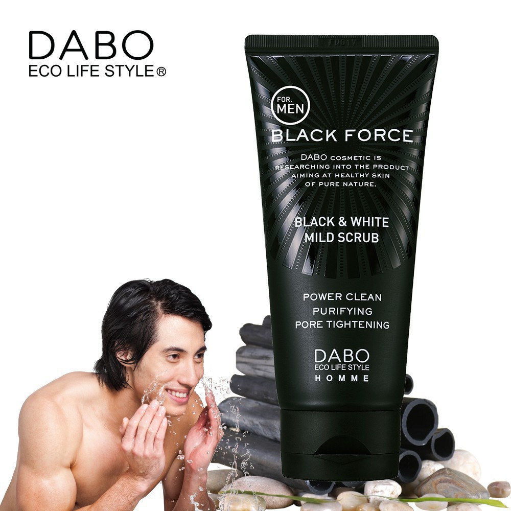 Sữa rửa mặt Dabo Black Force Foam Cleanser Black & White Mild Scrub