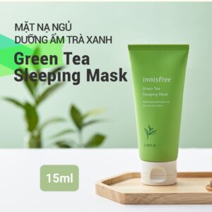 Mặt nạ ngủ Innisfree Green Tea Sleeping Mask với tinh chất từ trà xanh, đào Jeju giúp làm sạch và giữ ẩm rất hiệu quả